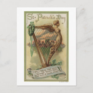 The Harp of Hara Hall Scene Postcard