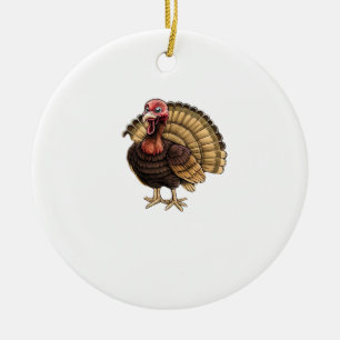 The Harvest Guardian Turkey Classic T-Shirt.png Ceramic Ornament