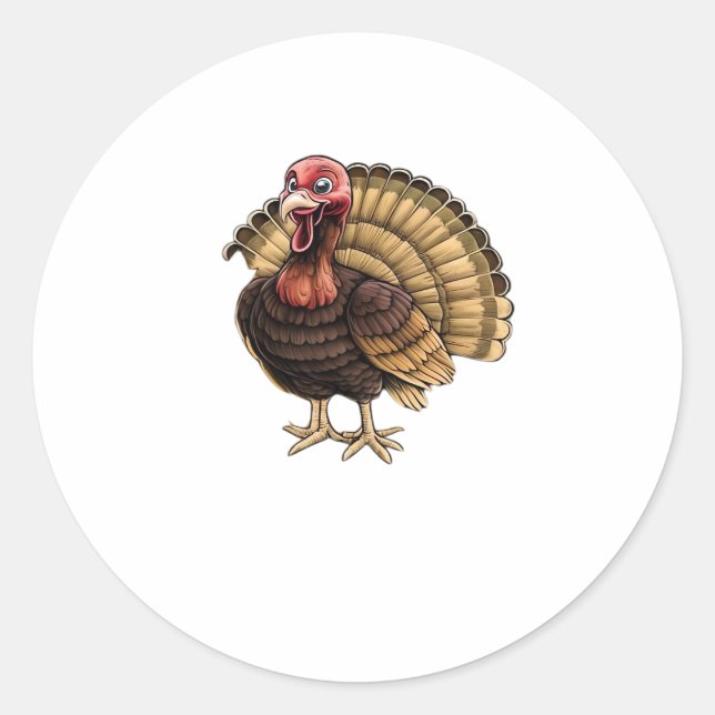 The Harvest Guardian Turkey Classic T-Shirt.png Classic Round Sticker (Front)