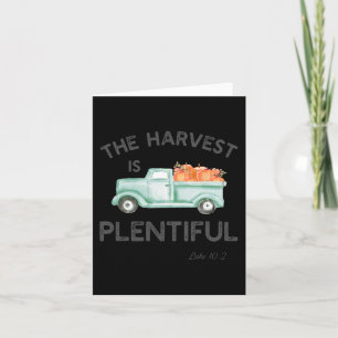 The Harvest Is Plentiful Christian Fall Autumn 1 Card