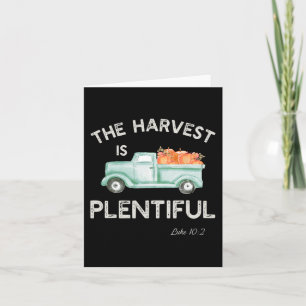 The Harvest Is Plentiful Christian Fall Autumn Card