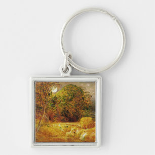 The Harvest Moon, 1833 (oil on paper laid on panel Key Ring