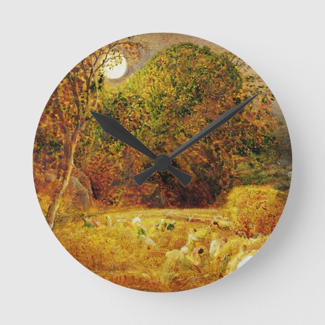 The Harvest Moon, 1833 (oil on paper laid on panel Round Clock (Front)