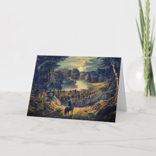 The Harvest Moon, Currier & Ives: Blank Card