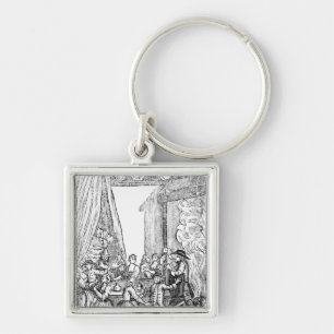 The Harvest Supper, from the Roxburghe Ballads Key Ring