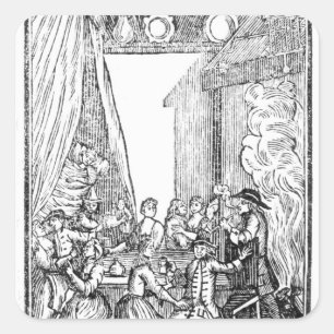 The Harvest Supper, from the Roxburghe Ballads Square Sticker