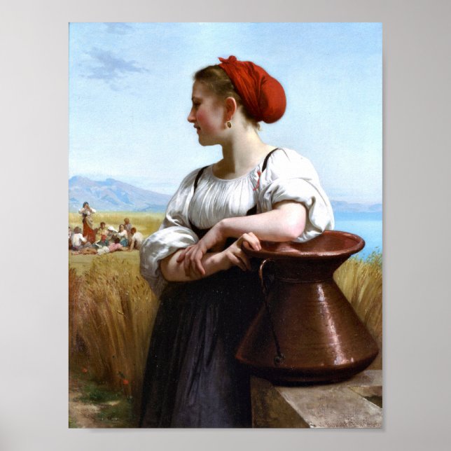 The Harvester 1868 William Adolphe Bouguereau Poster (Front)