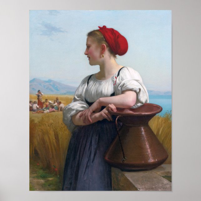 The Harvester, Bouguereau Poster (Front)