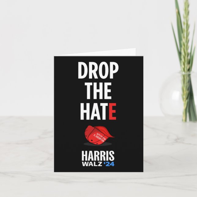 The Hate - No Maga Hat Vote Kamala Harris Tim Walz Card (Front)