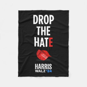 The Hate - No Maga Hat Vote Kamala Harris Tim Walz Fleece Blanket