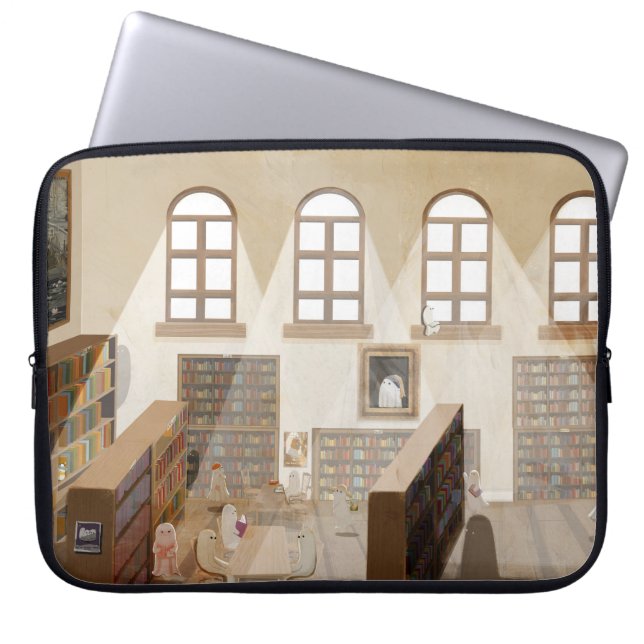 The Haunted Library Laptop Sleeve (Front)