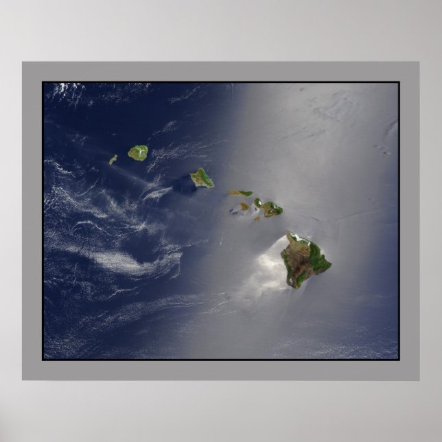 The Hawaii Archipelago aerial view Poster (Front)