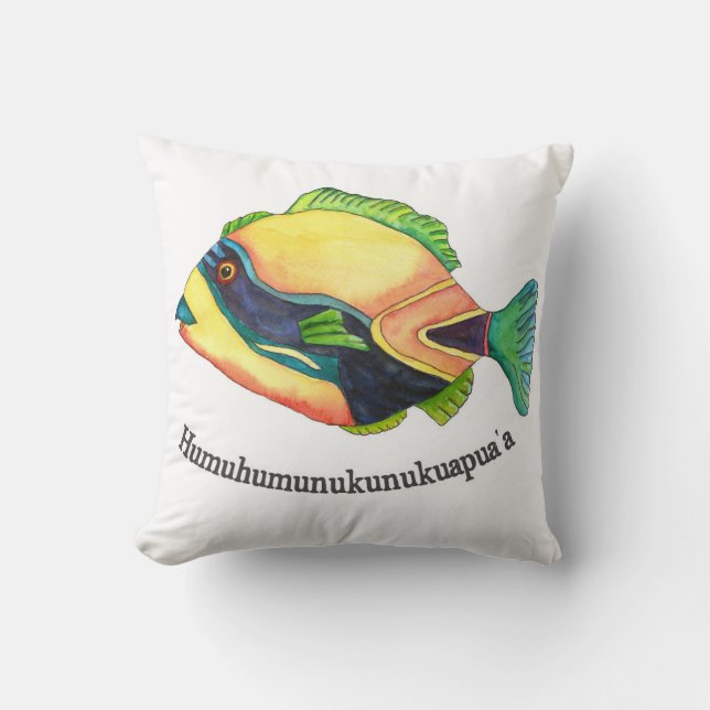 The Hawaiin Humuhumu Cushion (Front)