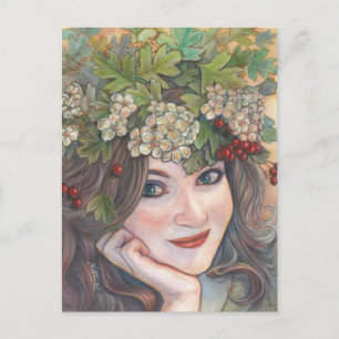 The Hawthorn Queen. Postcard
