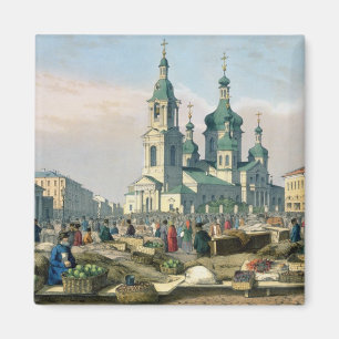 The Hay Square in St. Petersburg, c.1840 Magnet