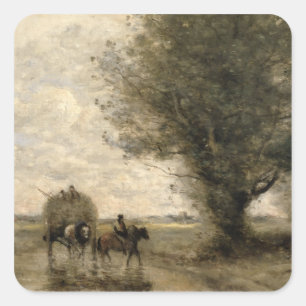 The Haycart, c. 1860 Square Sticker
