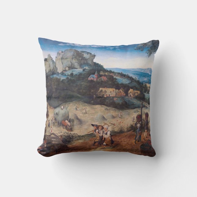 The Haymaking, Pieter Bruegel Cushion (Front)