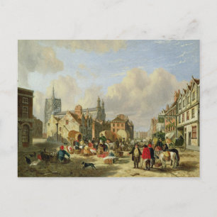 The Haymarket, Norwich, 1825 (oil on panel) Postcard