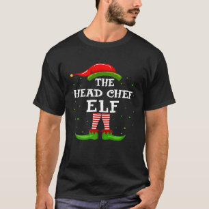 The Head Chef Elf Christmas Matching Family Pajama T-Shirt