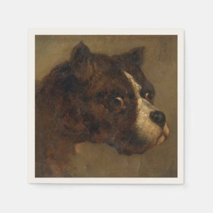The Head of a Bulldog (by Théodore Géricault) Napkin