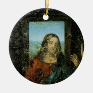 The Head of Christ by Leonardo Da Vinci Ceramic Ornament