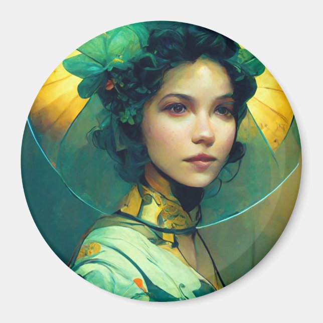 The Headdress Fantasy Sci-Fi Magnet (Front)