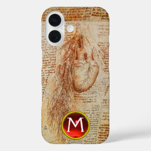 The Heart and the Bronchial Arteries Gem Monogram iPhone 16 Case