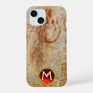 The Heart and the Bronchial Arteries Gem Monogram iPhone 15 Case