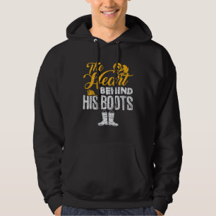 The Heart Behind His Boots Firefighter Fire Wife Hoodie