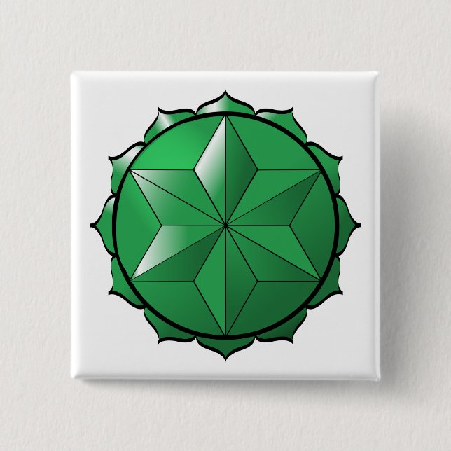 The Heart Chakra 15 Cm Square Badge (Front)