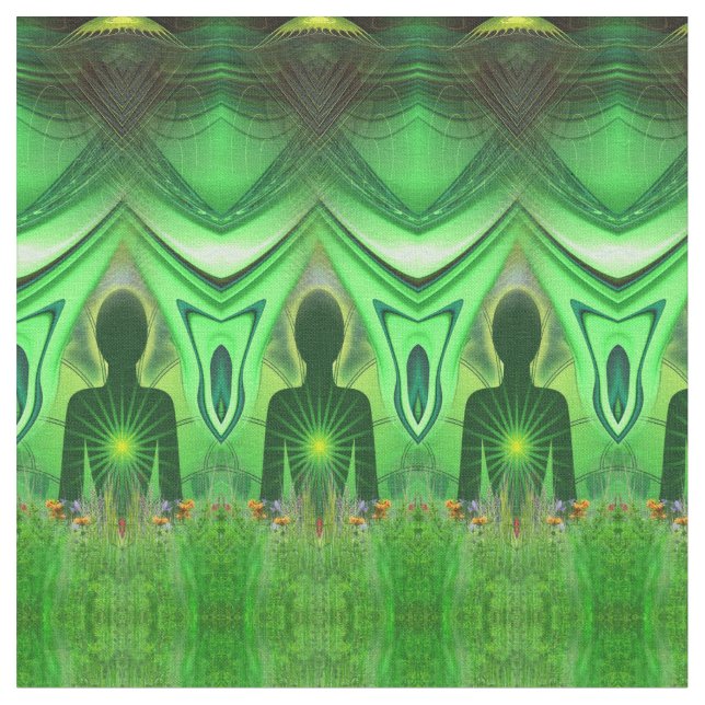 The Heart Chakra Energy wallpaper Fabric (Close Up)