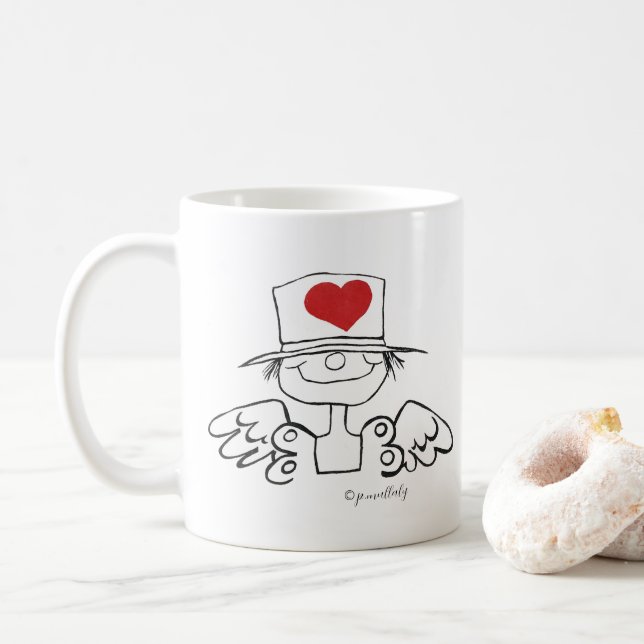 The Heart Fairy Monogram Coffee Mug (With Donut)