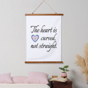 The Heart Is Not Straight Hanging Tapestry