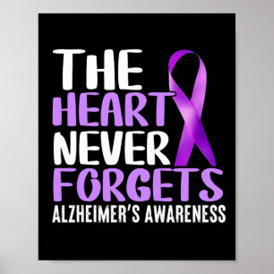 The Heart Never Forgets Heimerheimer´s Awareness Poster