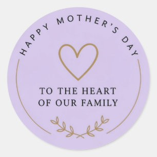The Heart of Family Classic Round Sticker