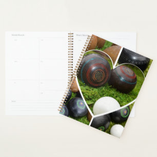 The Heart of Lawn Bowls: A Vintage Photo Collage Planner