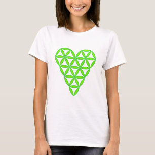 The Heart Of Life – Light Green/3D. T-Shirt