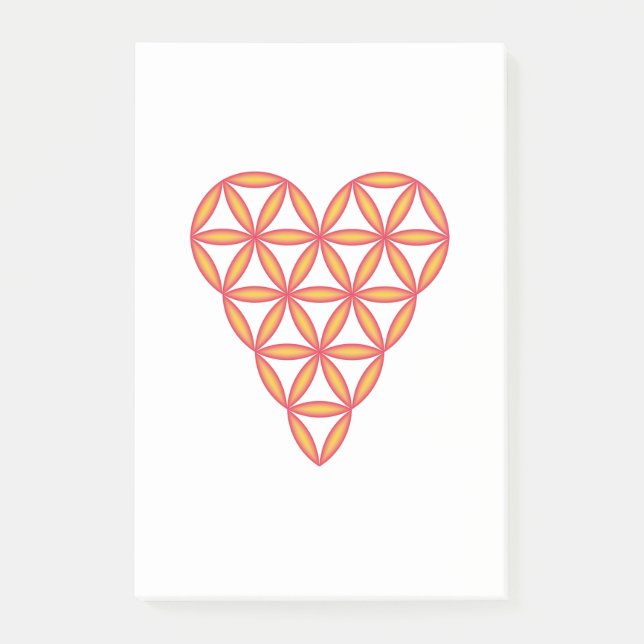 The Heart Of Life – Orange/3D. Post-it Notes (Front)