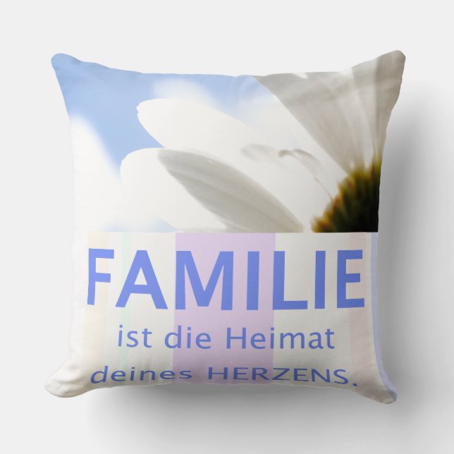 The Heart of Love Family - beautiful speeches quot Cushion (Front)