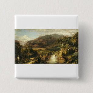 The Heart of the Andes by Frederic Edwin Church 15 Cm Square Badge