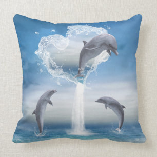 The Heart Of The Dolphins Cushion