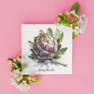 The Heart of the Garden: Artichoke in Watercolor