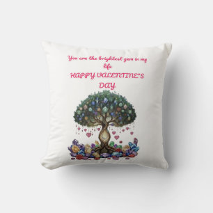 The Heart of the Gem Tree: A Romantic Valentine's Cushion