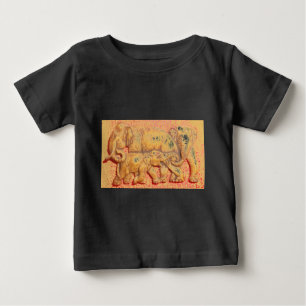The Heart of the Herd: Elephant Family Portrait Baby T-Shirt