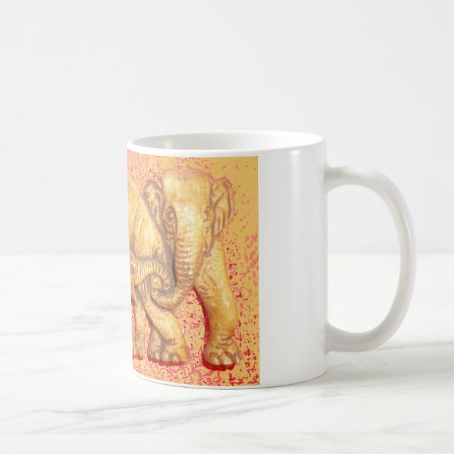 The Heart of the Herd: Elephant Family Portrait Coffee Mug (Right)