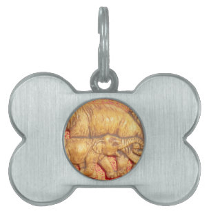 The Heart of the Herd: Elephant Family Portrait Pet Tag