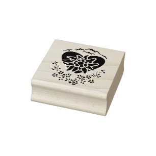 The heart of the mountains - Wood Art Stamp