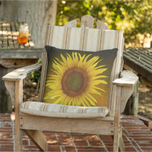 The Heart Of The Sunflower Cushion