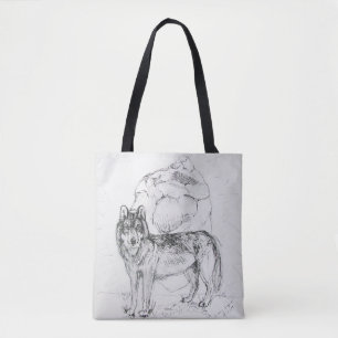 The Heart of Wolf Tote Bag