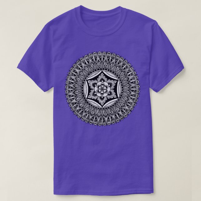 The Heart Sacred Geometry Mandala T-Shirt (Design Front)